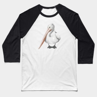 Cute Pelican Drawing Baseball T-Shirt